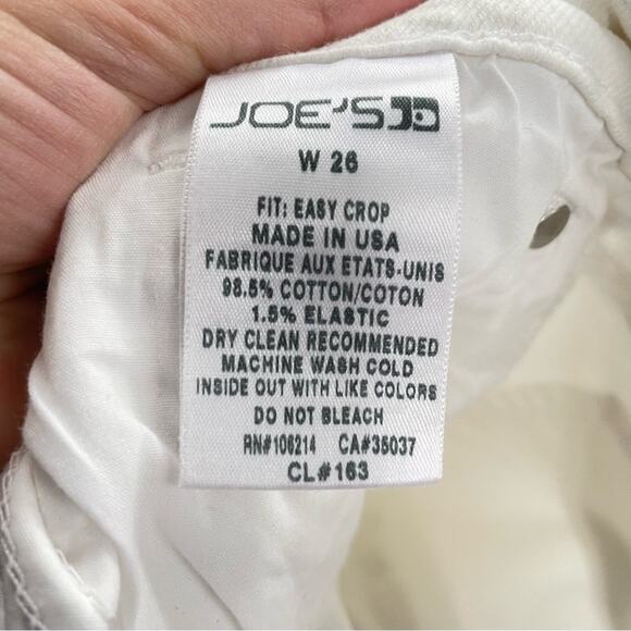 Joes Jeans Vintage Reserve White Distressed Easy Crop Jeans Womens 28 Straight - Picture 13 of 14